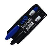 Apagador de Quadro Branco Plástico Radex + Marcadores Recarregáveis Profissional Azul / Preto
