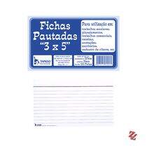 Ficha Pautada 3x5 (127 x 76 mm) 1201 PT 100 UN Tamoio