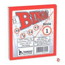 Bloco de Bingo Simples Papel Jornal PT 15 UN Tamoio (6001)