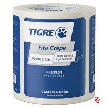 Fita Adesiva Crepe Uso Geral (18 mm x 50 m) PT 06 UN Tigre