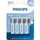 Pilha Alcalina AA Peq c/4 - Philips