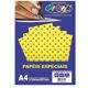 Papel Bolinha Metalizada Amarelo A4 120g - Off Paper 