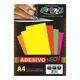 Papel Etiqueta Adesiva Neon Amarelo A4 100g/m2 - Off Paper 